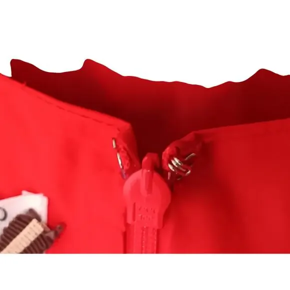 New with Tags Lilly Sisto Gianni Bini Red Backless Bow Mini Dress Size 8 Party - Picture 12 of 16